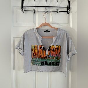 Forever 21 Gray Malibu Beach Graphic Tee